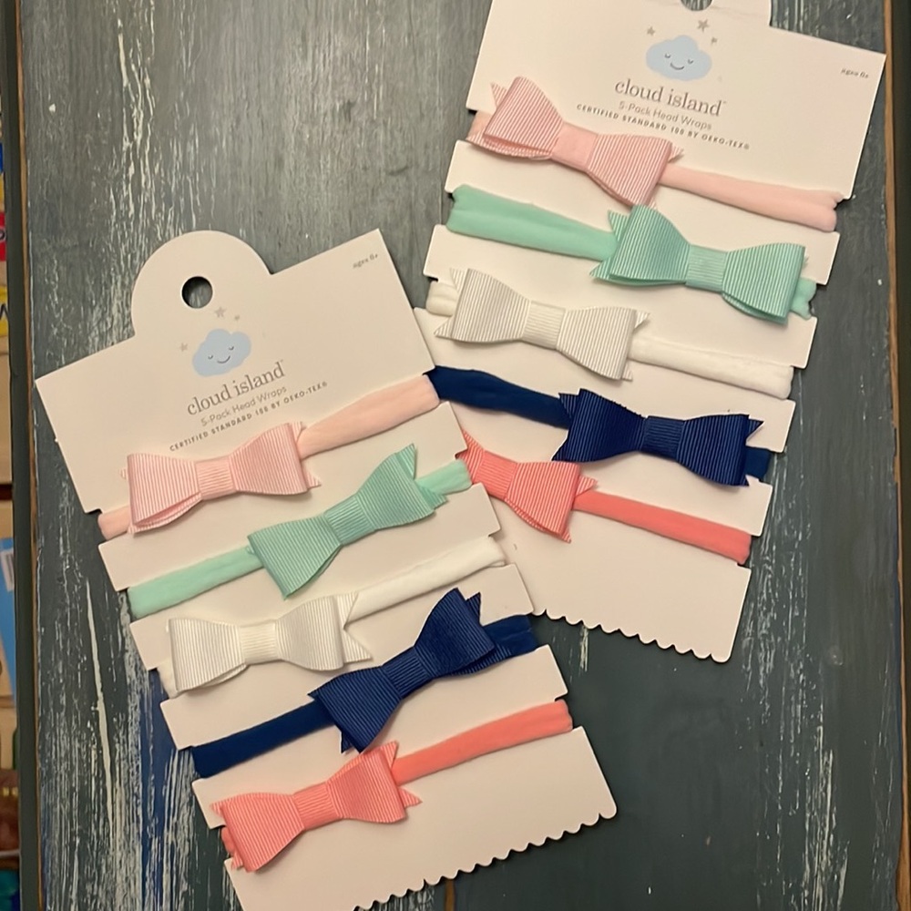 NWT BOGO Cloud Island 5-pack Head Wraps